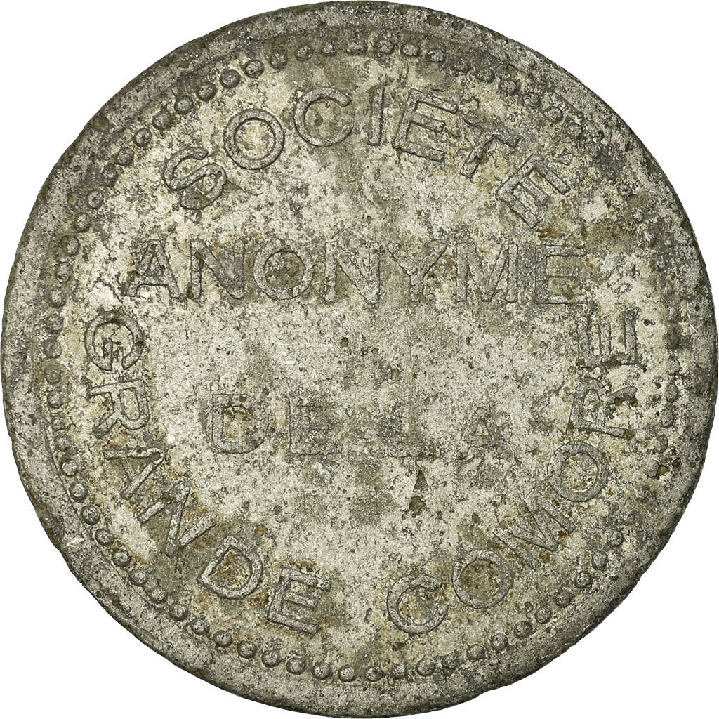 Coin, Comoros, Société Anonyme de la Grande Comore, 25 Centimes, VF(30-35)