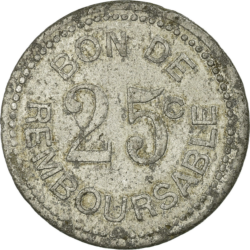 Coin, Comoros, Société Anonyme de la Grande Comore, 25 Centimes, VF(30-35)