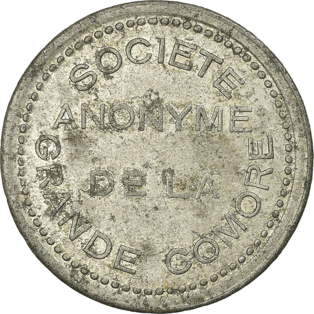Coin, Comoros, Société Anonyme de la Grande Comore, 25 Centimes, EF(40-45)