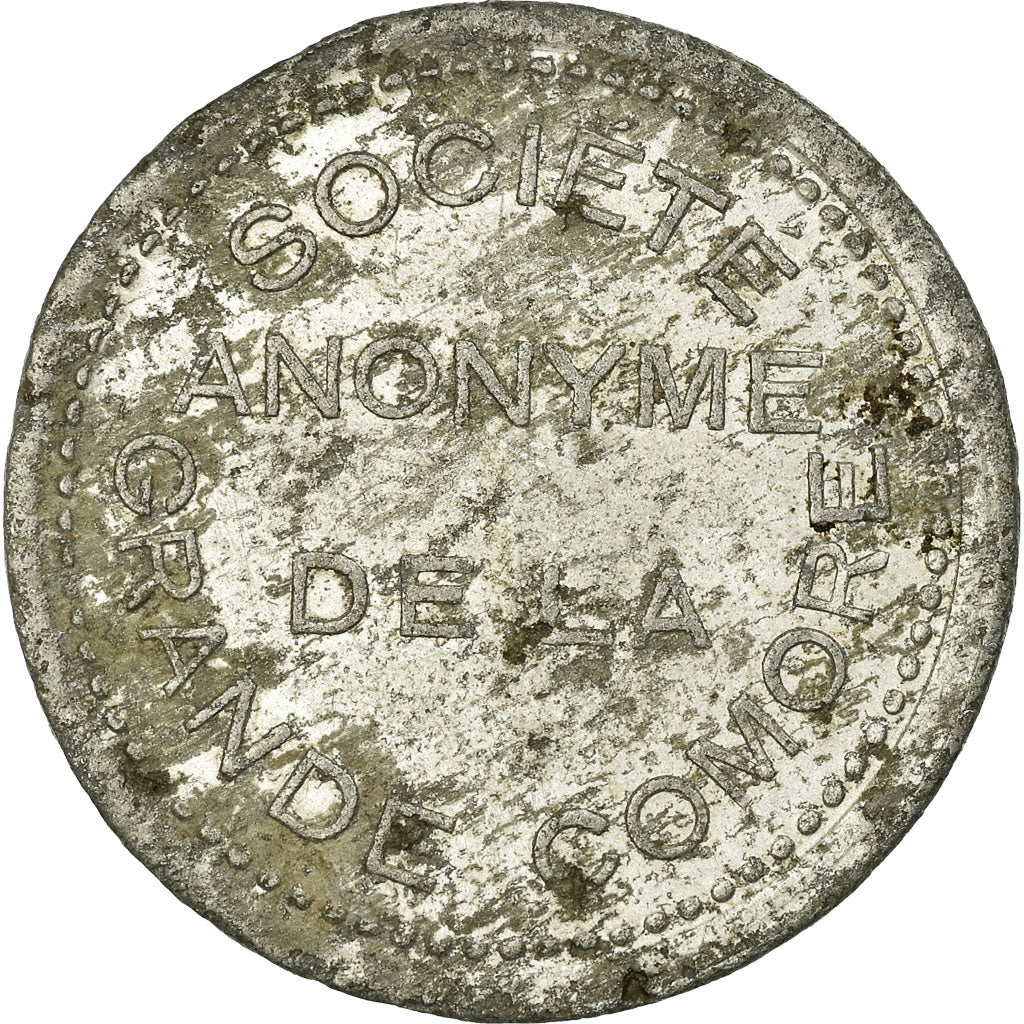 Coin, Comoros, Société Anonyme de la Grande Comore, 25 Centimes, EF(40-45)