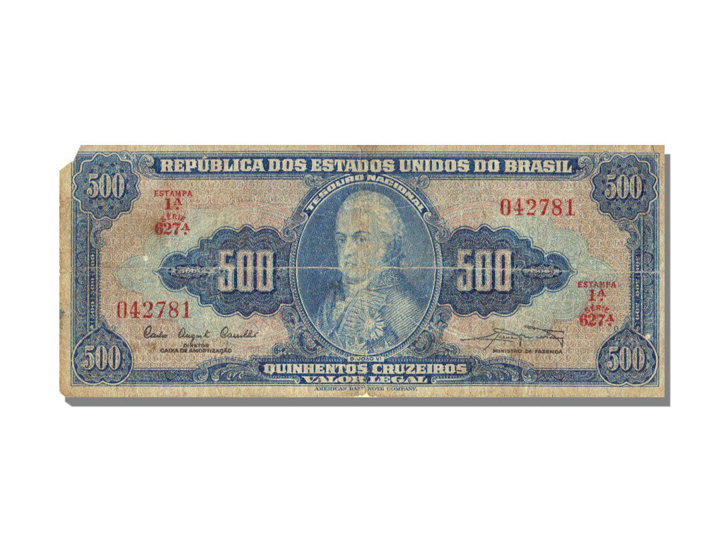 Brazil, 500 Cruzeiros, VF(20-25)