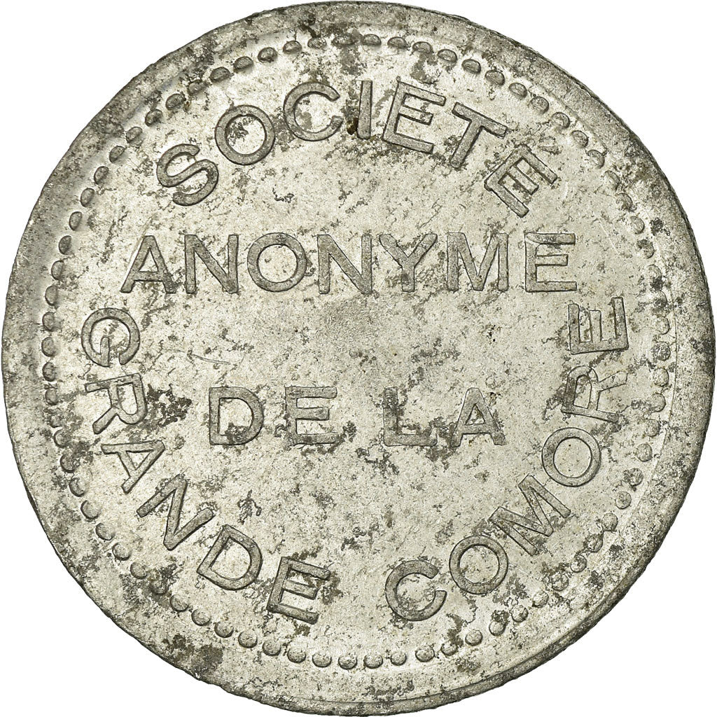 Coin, Comoros, Société Anonyme de la Grande Comore, 25 Centimes, EF(40-45)