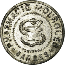 Monnaie, France, Pharmacie MOURGUES, Ganges, 10 Centimes, TTB+, Zinc nickelé
