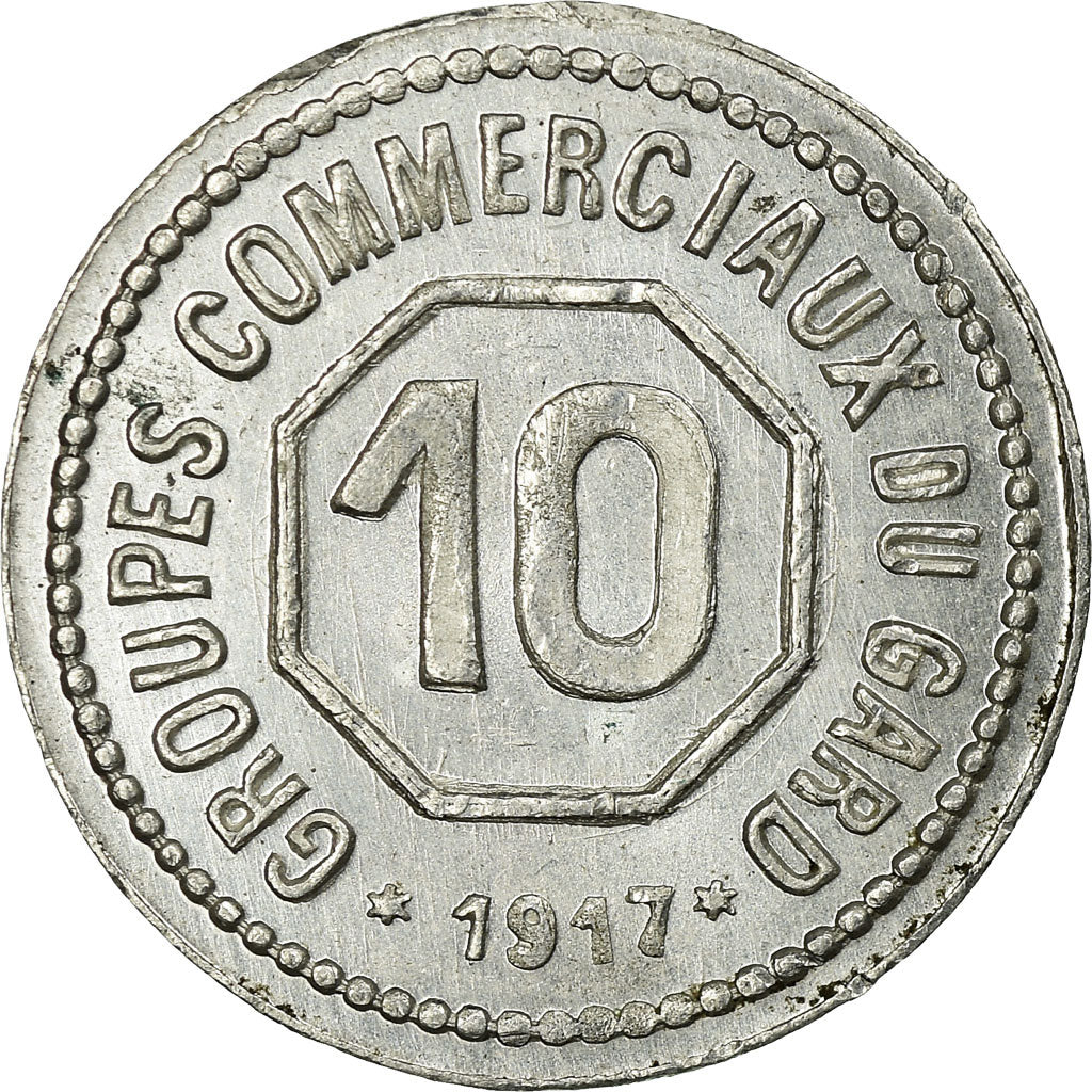 Moneta, Francia, Groupes Commerciaux du Gard, 5 Centimes, 1917, SPL-, Alluminio
