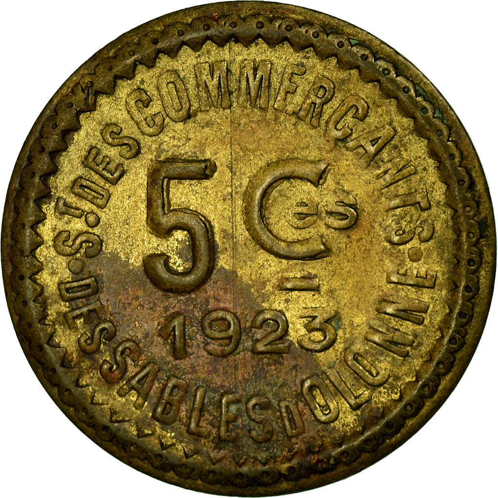 Coin, France, Société des Commerçants, Les Sables-d'Olonne, 5 Centimes, 1923