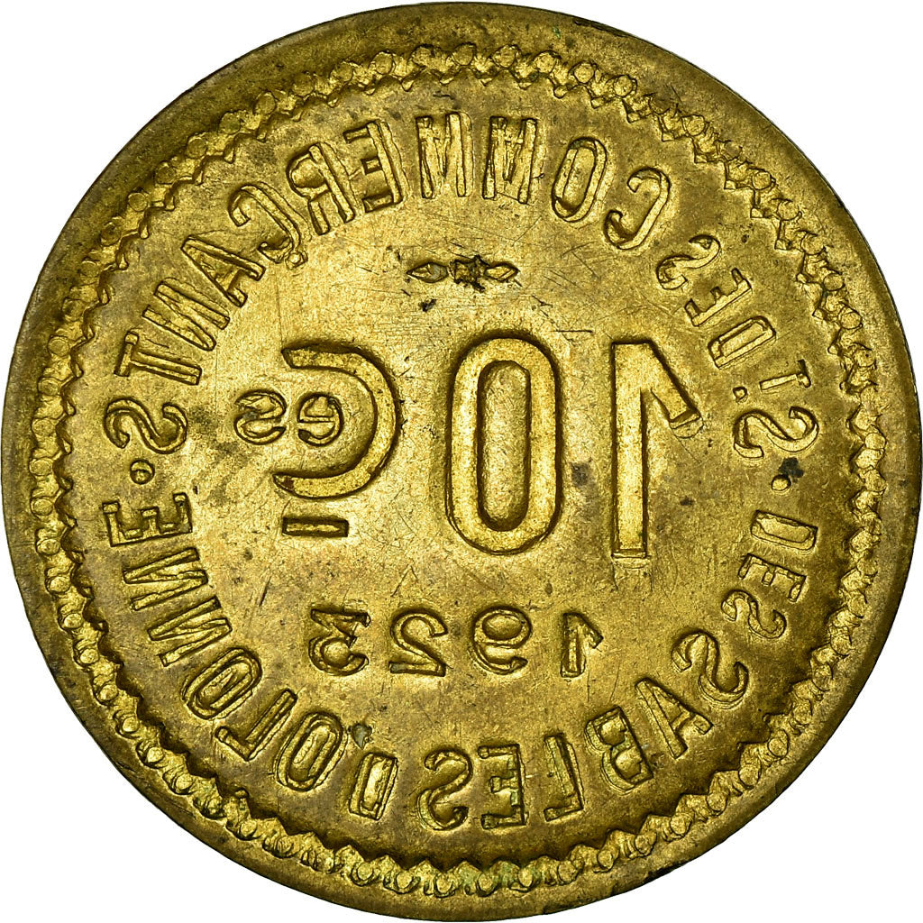 Moneta, Francia, Société des Commerçants, Les Sables-d'Olonne, 10 Centimes
