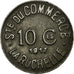 Moeda, França, Société du Commerce, La Rochelle, 10 Centimes, 1917