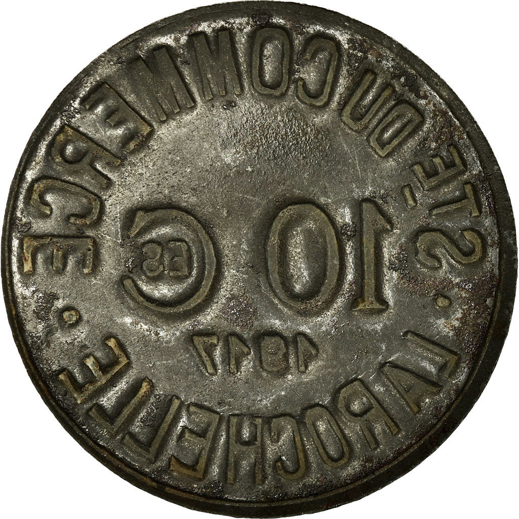 Moeda, França, Société du Commerce, La Rochelle, 10 Centimes, 1917