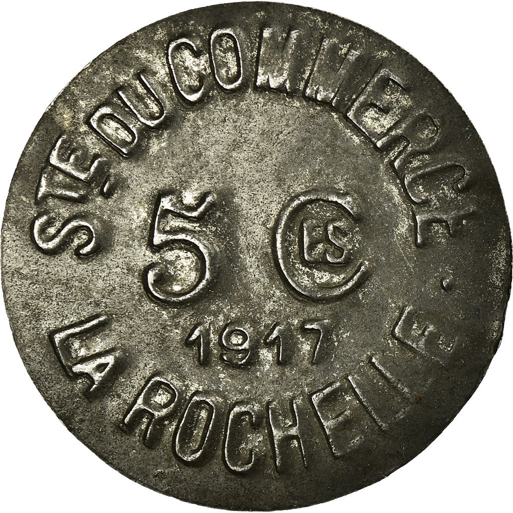 Coin, France, Société du Commerce, La Rochelle, 5 Centimes, 1917, EF(40-45)