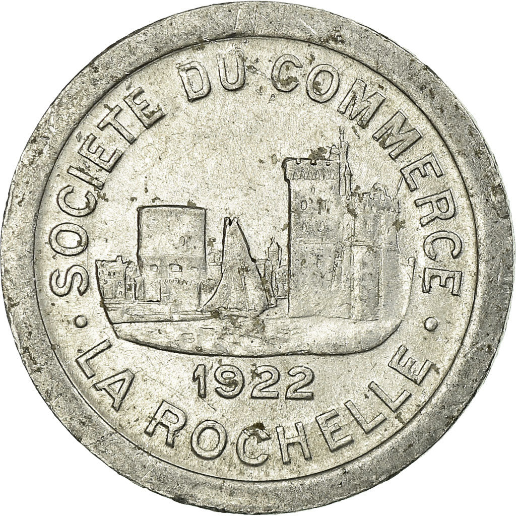 Coin, France, Société du Commerce, La Rochelle, 5 Centimes, 1922, AU(55-58)