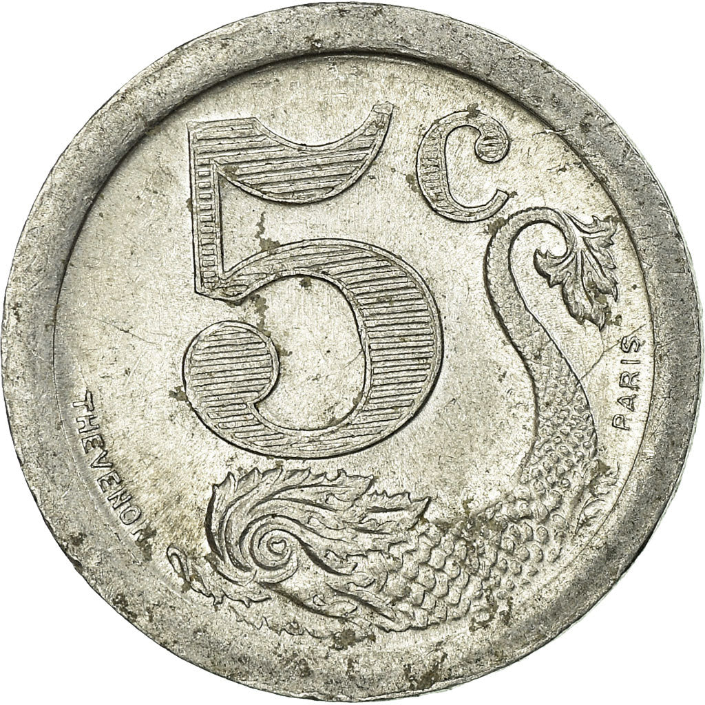 Coin, France, Société du Commerce, La Rochelle, 5 Centimes, 1922, AU(55-58)