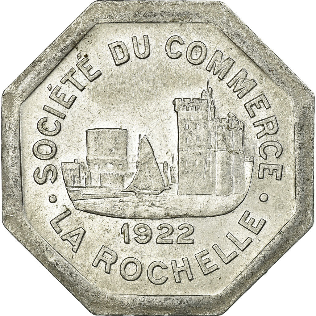 Munten, Frankrijk, Société du Commerce, La Rochelle, 25 Centimes, 1922, PR+