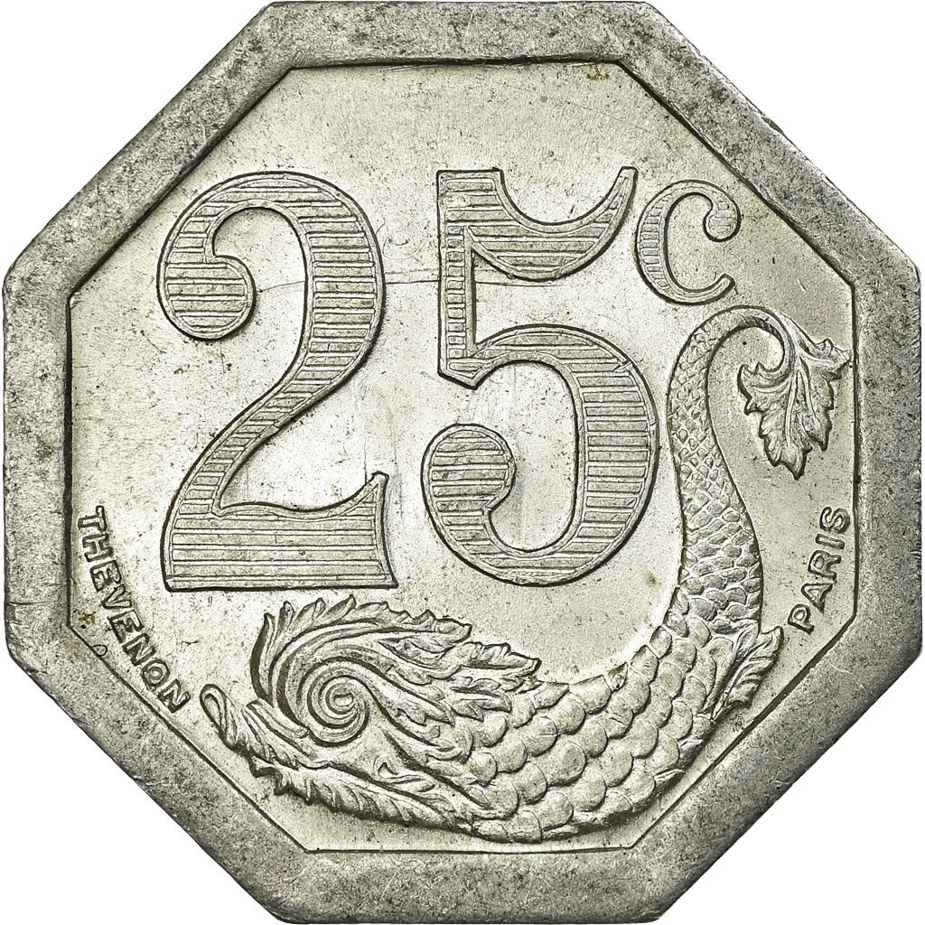 Munten, Frankrijk, Société du Commerce, La Rochelle, 25 Centimes, 1922, PR+