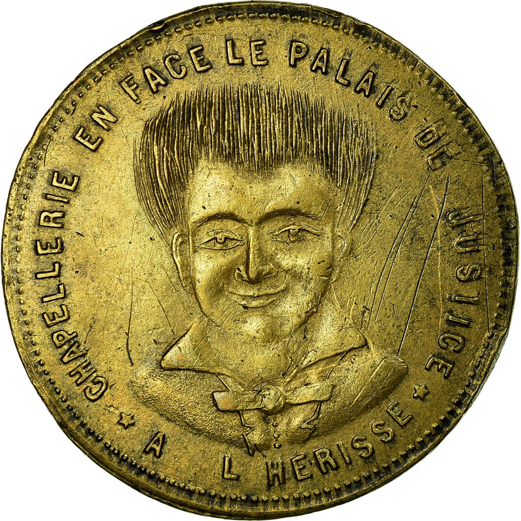 Francia, Advertising Token, A l'Hérissé, Chapellerie en face le Palais de
