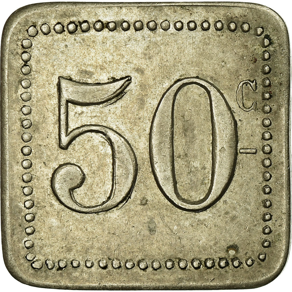 Münze, Frankreich, Café Helvétique, Roanne, 50 Centimes, SS+, Maillechort