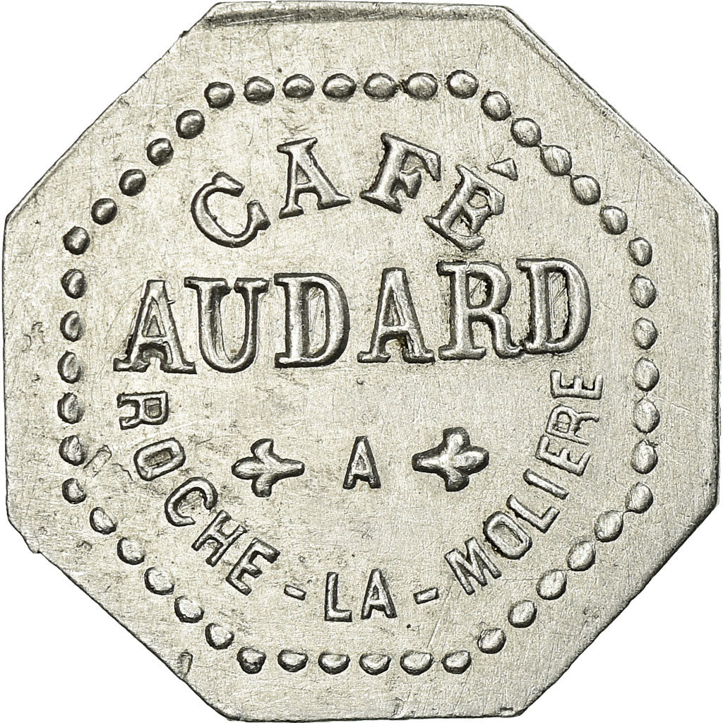 Monnaie, France, Café AUDARD, Roche-La-Molière, 12-1/2 Centimes, SUP