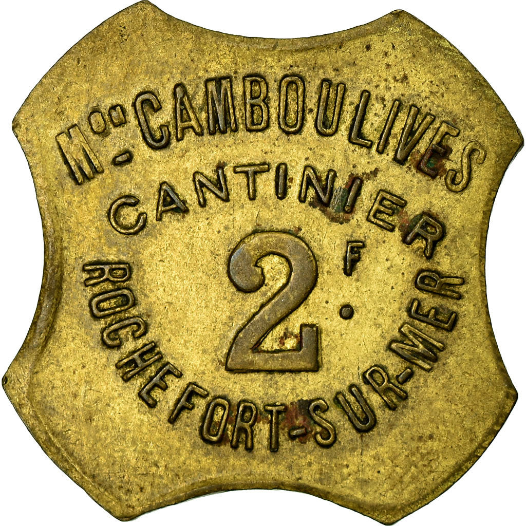 Moneta, Francja, Maison Camboulives, Cantinier, Rochefort-sur-Mer, 2 Francs