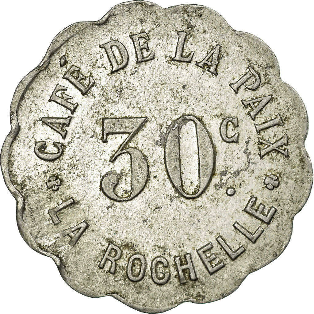 Moneta, Francja, Café de la Paix, La Rochelle, 30 Centimes, AU(50-53)