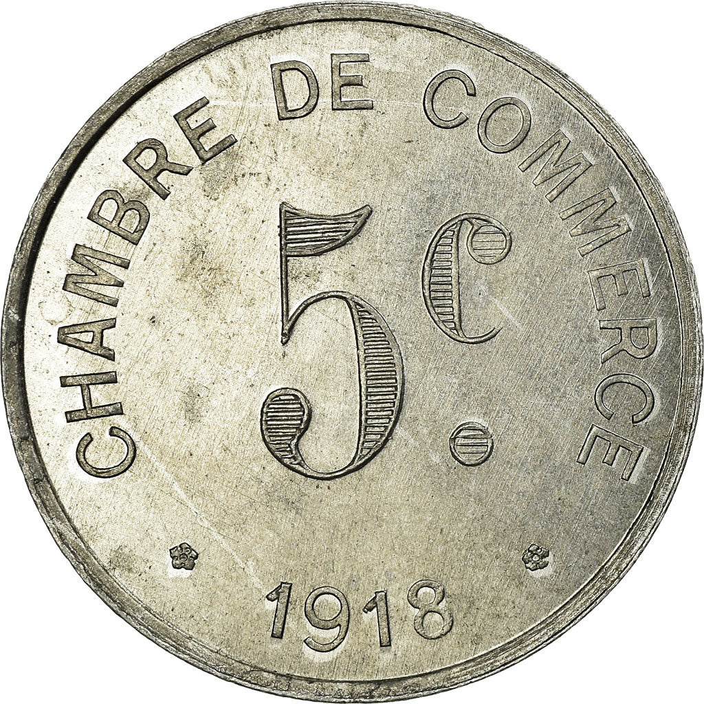 Münze, Frankreich, Chambre de Commerce, Rouen, 5 Centimes, 1918, UNZ