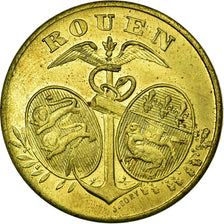 Moeda, França, Chambre de Commerce, Rouen, 5 Centimes, 1918, ENSAIO, MS(63)