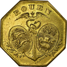 Moneta, Francja, Chambre de Commerce, Rouen, 10 Centimes, 1918, PRÓBA