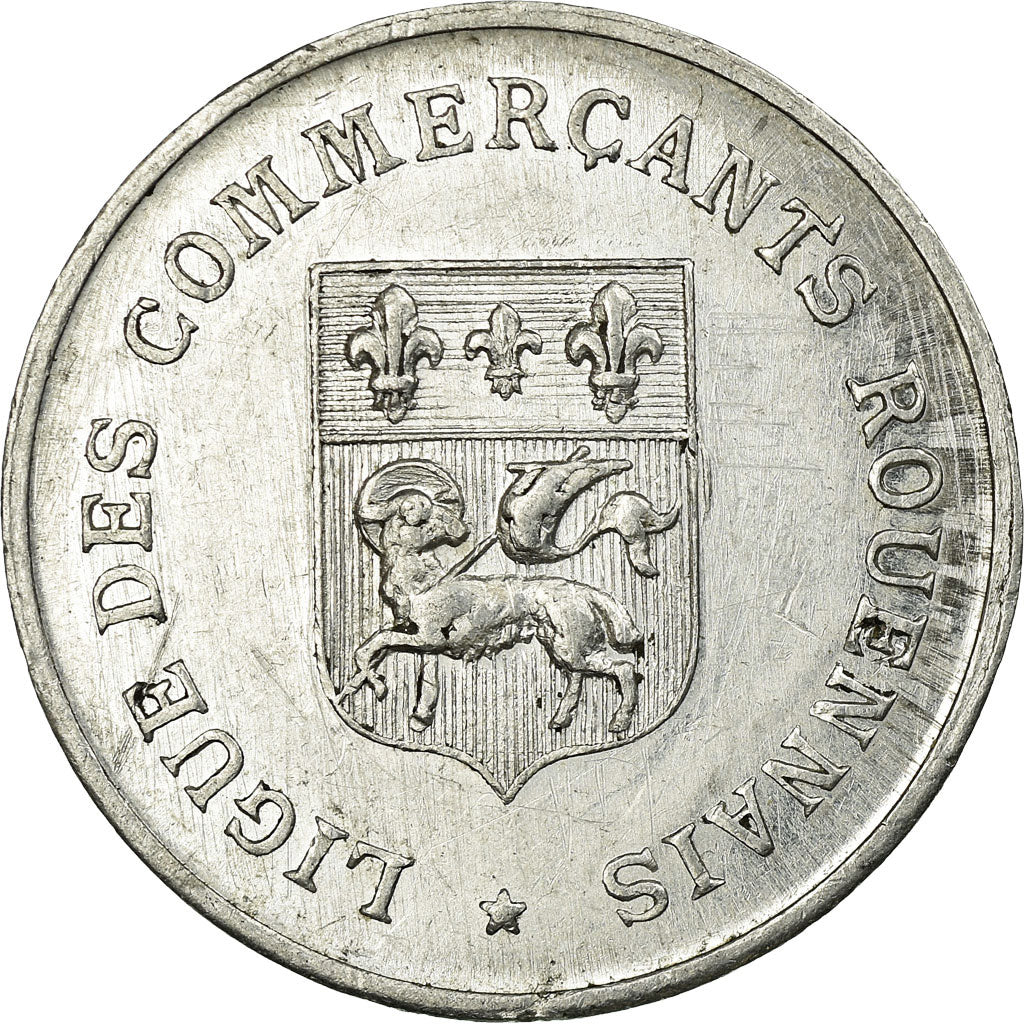 Münze, Frankreich, Ligue des Commerçants, Rouen, 10 Centimes, 1920, VZ