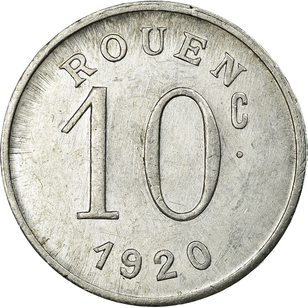 Münze, Frankreich, Ligue des Commerçants, Rouen, 10 Centimes, 1920, VZ