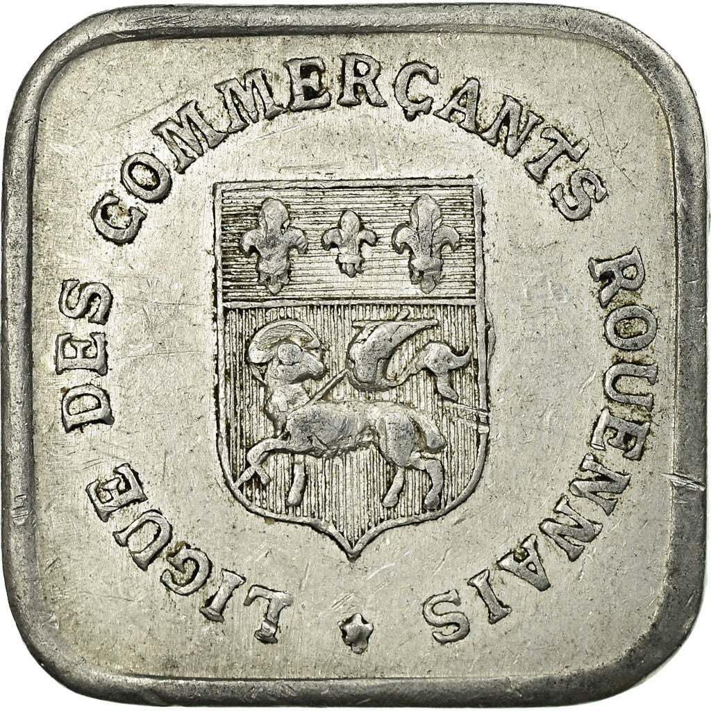 Moneta, Francia, Ligue des Commerçants, Rouen, 25 Centimes, 1920, BB