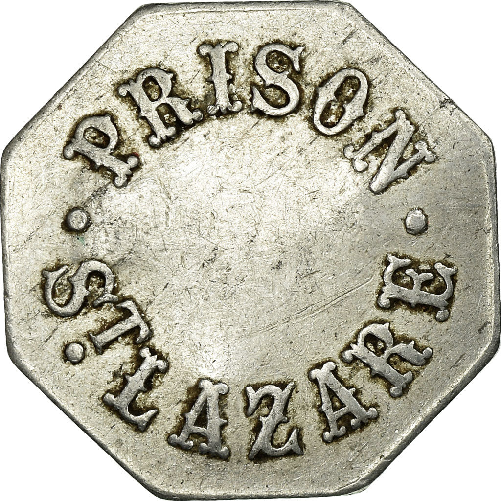 Münze, Frankreich, Prison St. Lazare, Paris, 2 Francs, SS, Aluminium
