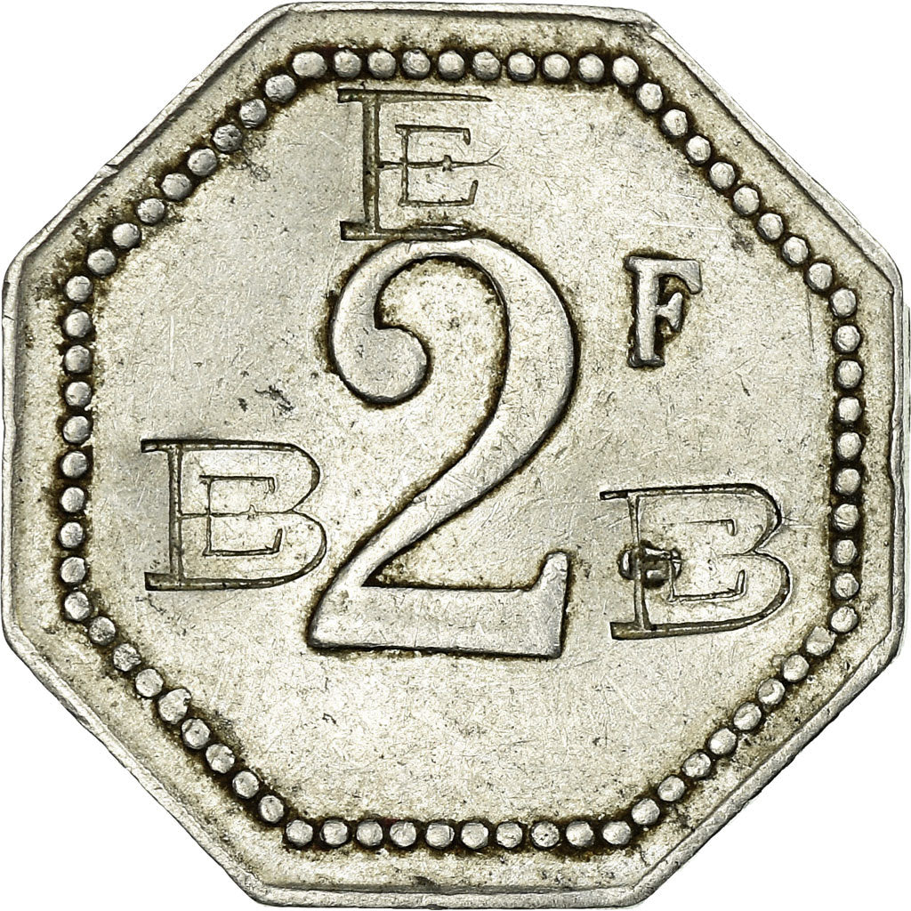Münze, Frankreich, Prison St. Lazare, Paris, 2 Francs, SS, Aluminium