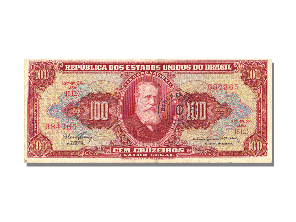 Brazil, 10 Centavos on 100 Cruzeiros, KM #185b, UNC(63), 1512A