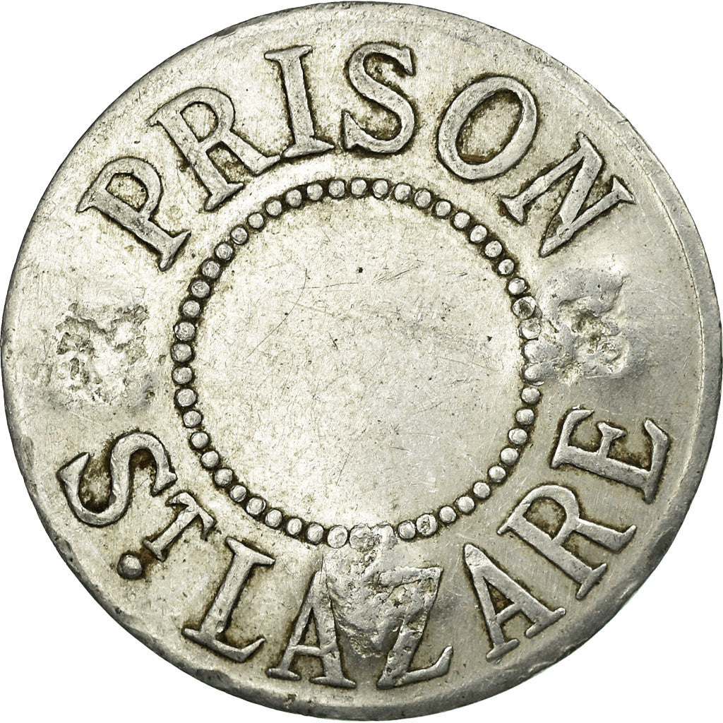Monnaie, France, Prison St. Lazare, Paris, 2 Francs, TTB, Aluminium, Elie:P246.4