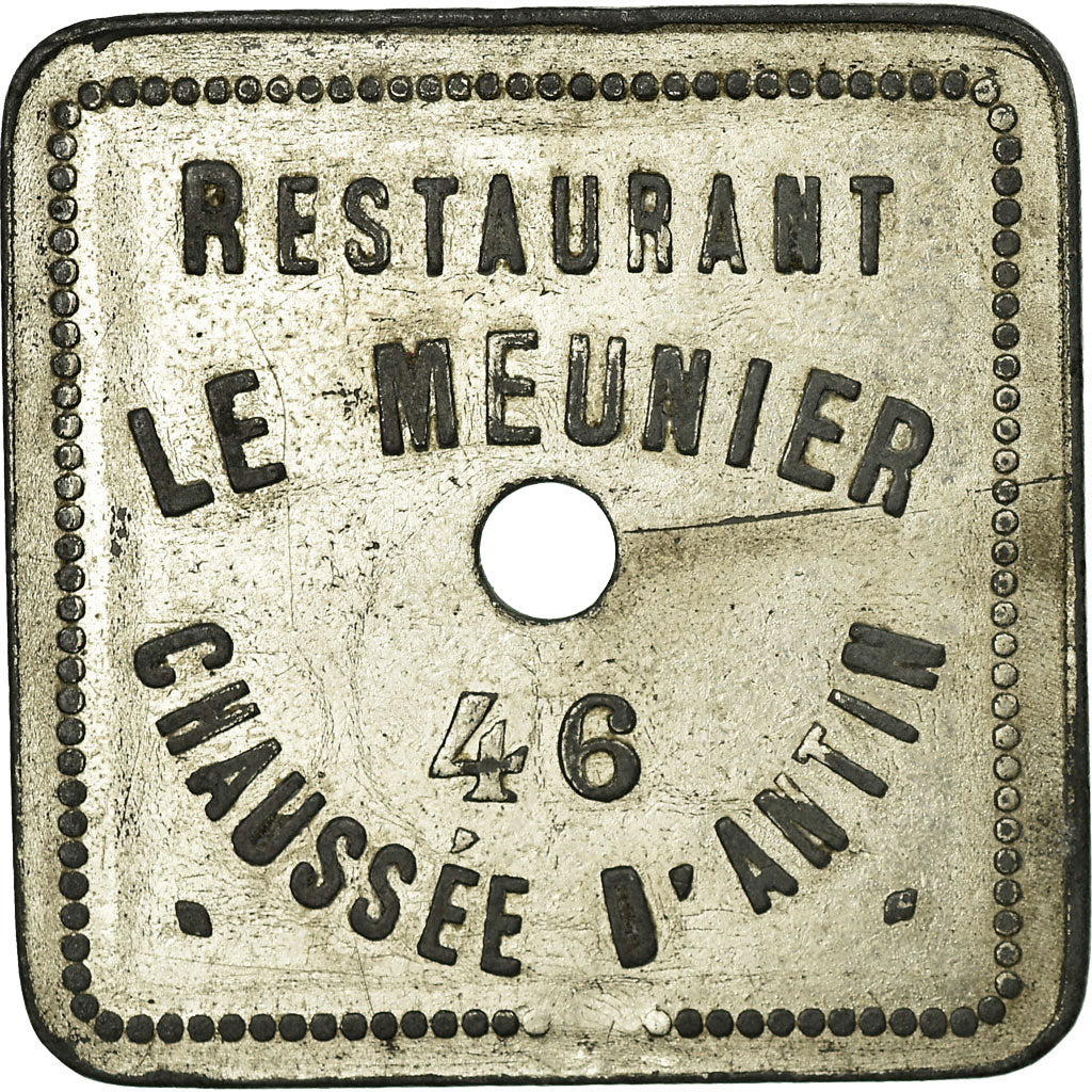Münze, Frankreich, Restaurant LE MEUNIER, Paris, 5 Francs, SS, Nickel plated