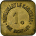 Monnaie, France, Restaurant Le Cardinal, Paris, 1 Franc, TTB+, Laiton