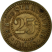 Münze, Frankreich, Royal Chanson, Paris, 25 Centimes, SS+, Messing, Elie:R420.1