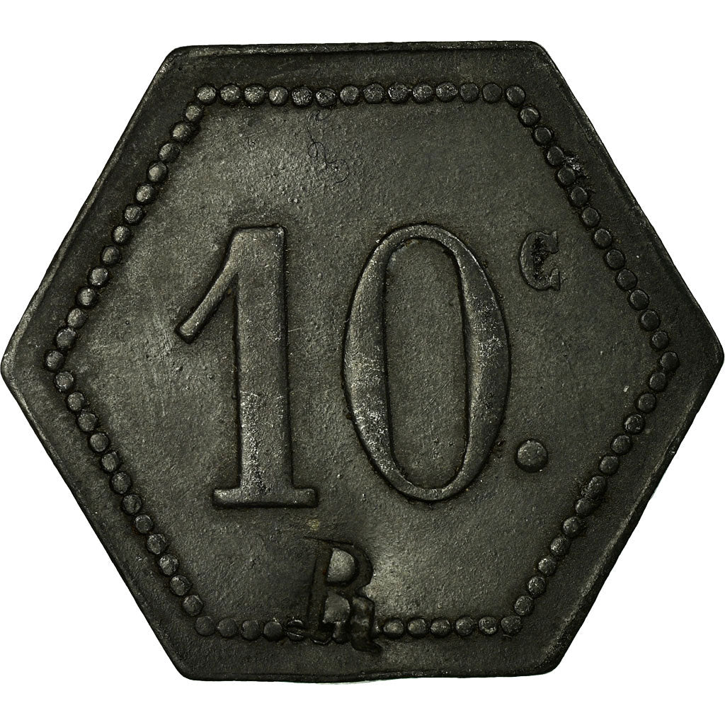 Munten, Frankrijk, Hôtel BARTHELEMY, Le Puy, 10 Centimes, ZF, Zinc, Elie:65.2