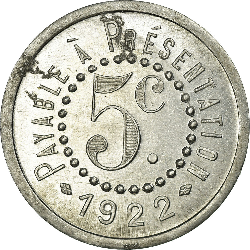 Monnaie, France, Galeries Modernes, G. PEYRIERE, Réalmont, 5 Centimes, 1922
