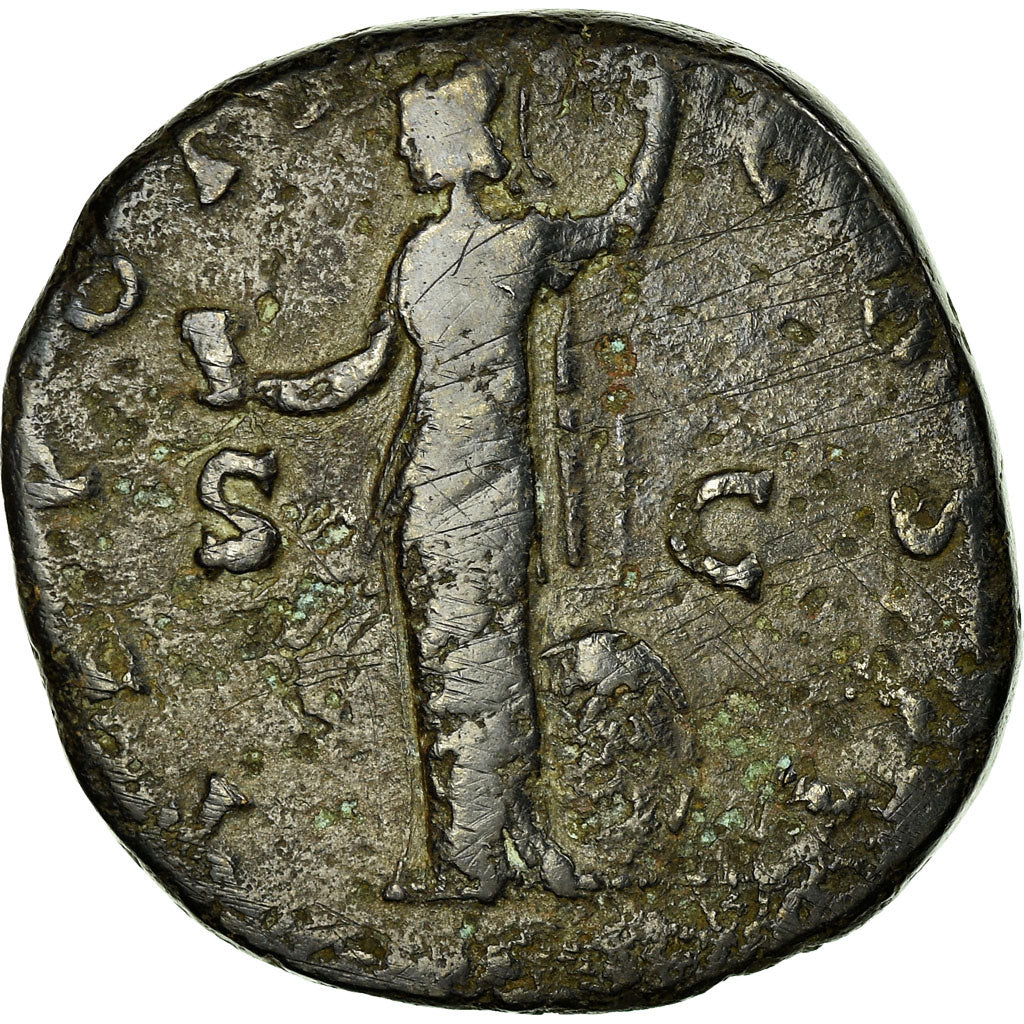 Moneta, Marcus Aurelius, Sesterzio, 145, Rome, MB+, Bronzo, RIC:1249