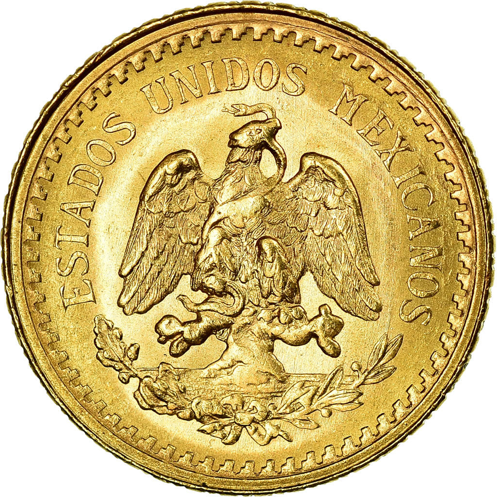 Moeda, México, 2-1/2 Pesos, 1945, Mexico City, MS(60-62), Dourado, KM:463