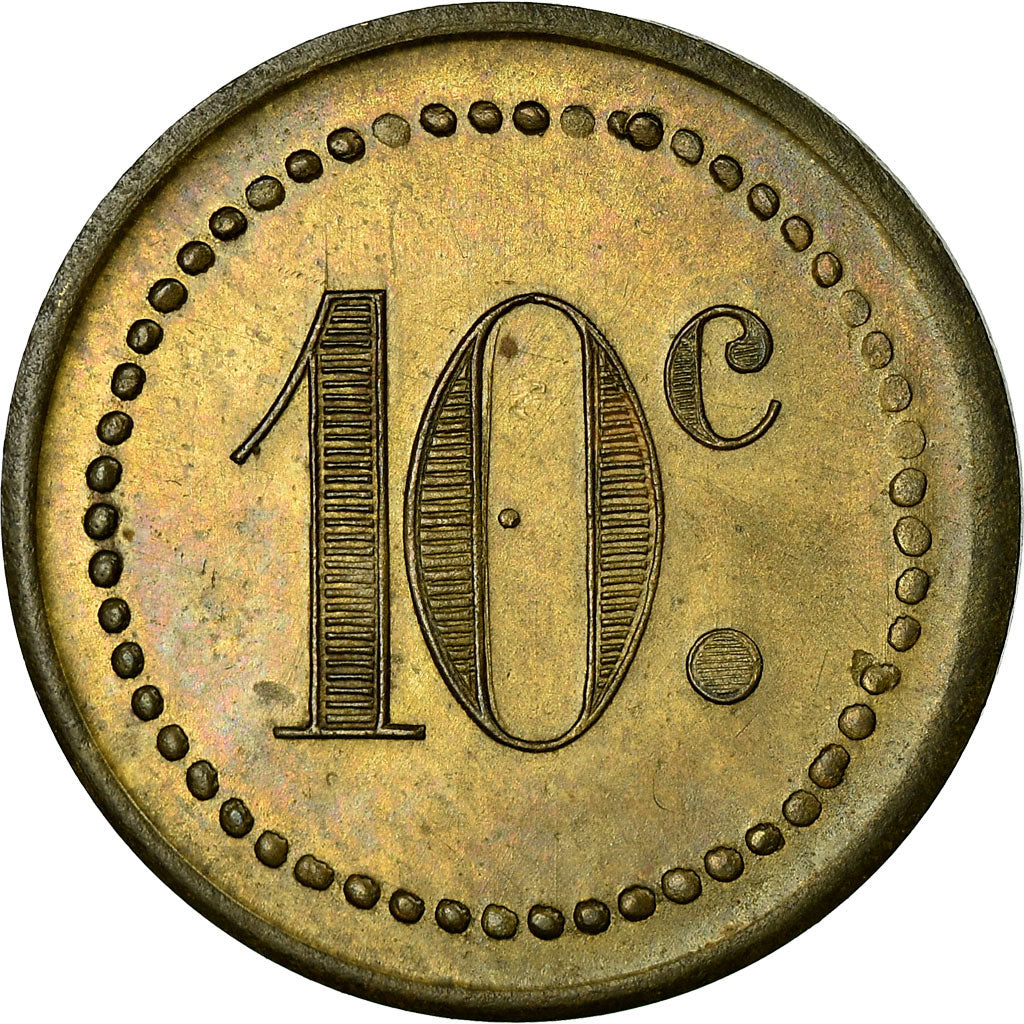Moneta, Francia, Grand Bazar, Réalmont, 10 Centimes, SPL-, Ottone, Elie:15.1