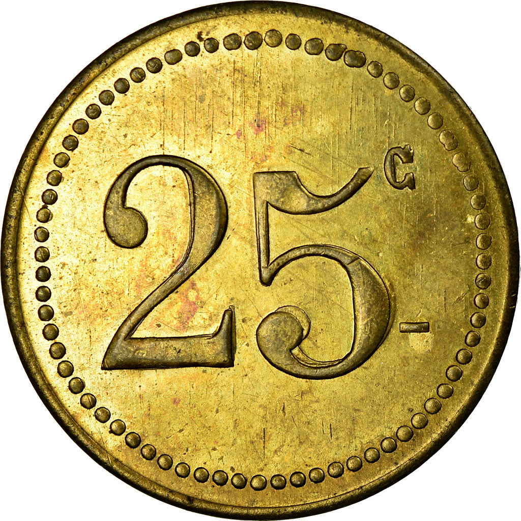 Munten, Frankrijk, Grand Bazar, Réalmont, 25 Centimes, PR+, Tin, Elie:15.2