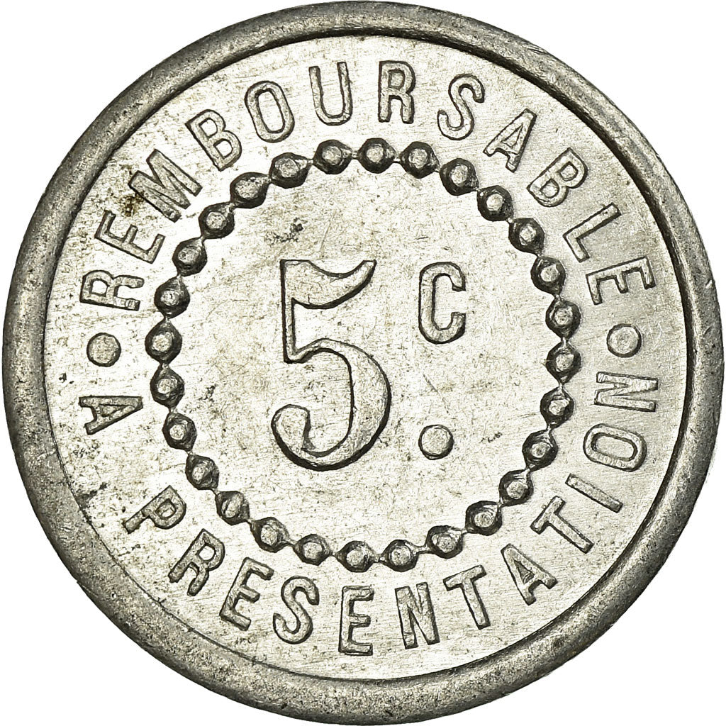 Moneda, Francia, Pharmacie F. GISCLARD, Réalmont, 5 Centimes, 1922, MBC+
