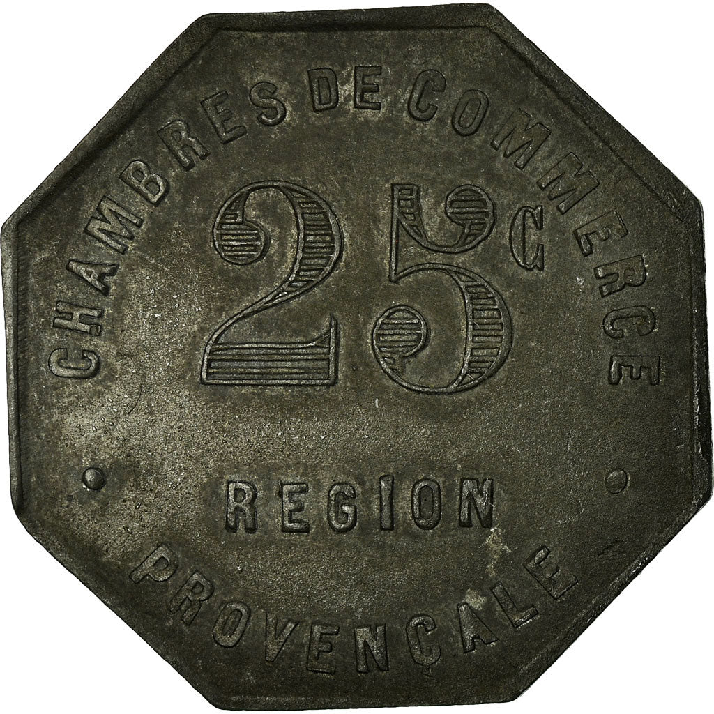 Monnaie, France, Chambres de Commerce de la Région Provençale, 25 Centimes