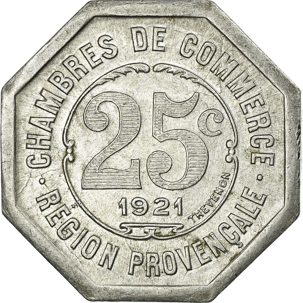 Münze, Frankreich, Chambres de Commerce de la Région Provençale, 25 Centimes