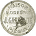 Moneta, Francia, Maison Moderne, J. GARRIGUE, Piégut, 25 Centimes, SPL-