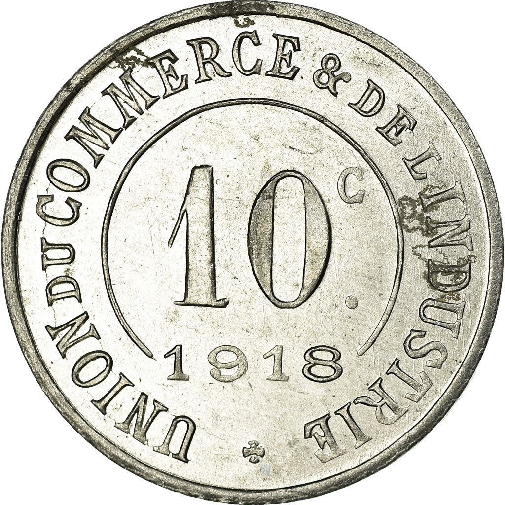Moneta, Francja, Union du Commerce et de l'Industrie, Poissy, 10 Centimes, 1918