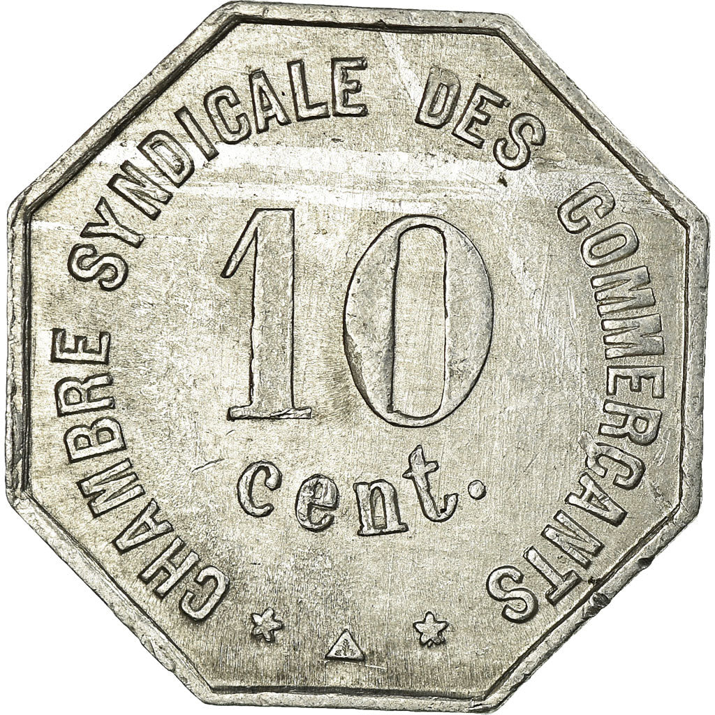Moneta, Francia, Chambre Syndicale des Commerçants, Perpignan, 10 Centimes