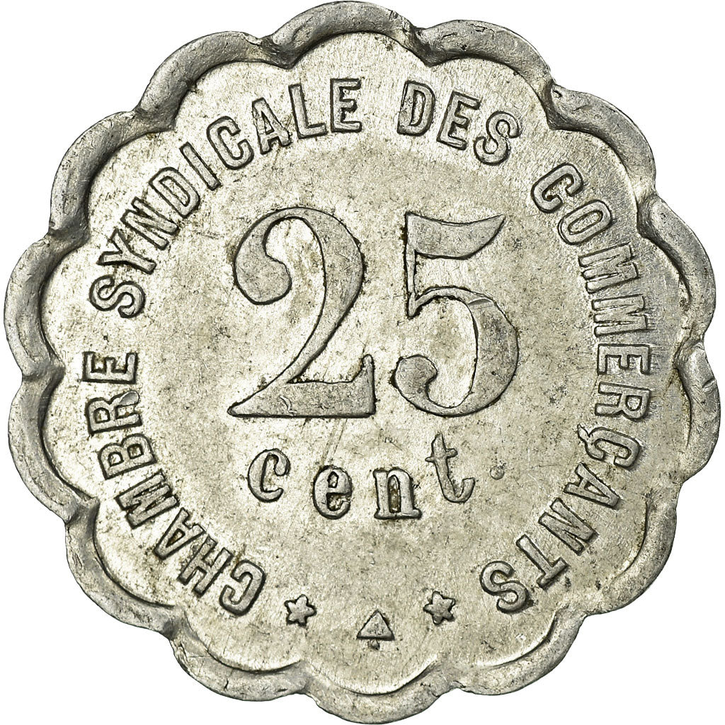 Moneta, Francia, Chambre Syndicale des Commerçants, Perpignan, 25 Centimes