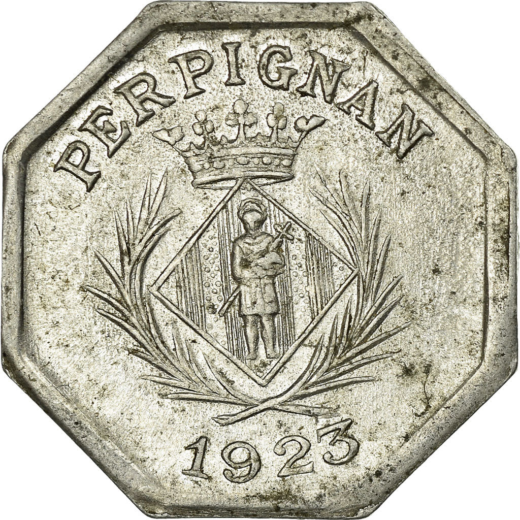 Coin, France, Chambre Syndicale des Commerçants, Perpignan, 10 Centimes, 1923