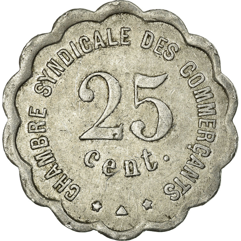Monnaie, France, Chambre Syndicale des Commerçants, Perpignan, 25 Centimes